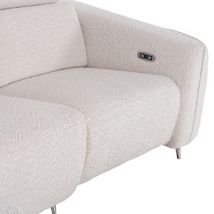 Left corner three-seater sofa with adjustable headboard Valente SM3317.02L beige fabric 275X160X104H