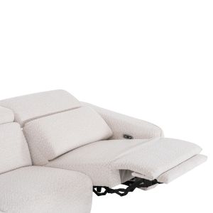 Left corner three-seater sofa with adjustable headboard Valente SM3317.02L beige fabric 275X160X104H