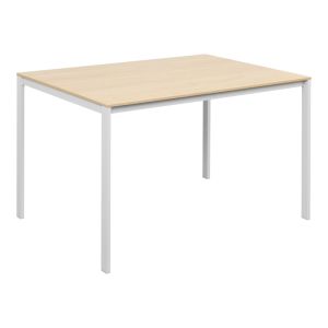 Faragio table in natural shade - white metal legs 120x75x75cm
