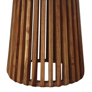 Marble Bold table, solid acacia wood base, natural, with white marble top 150 mm D120x76cm
