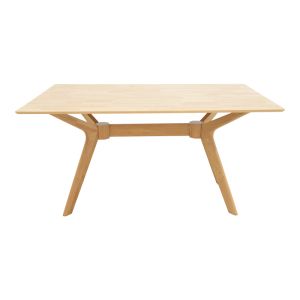Rubber wood table with MDF in natural color 150x90x76cm