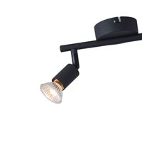 Метален подвижен точков прожектор 2 светлини 2XGU10 Max 7W 220X80X125ММ черен Arte Illumina Vorras