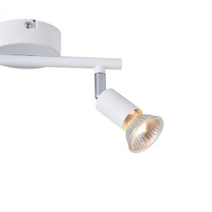 Метален подвижен точков прожектор 2XGU10 Max 7W 220X80X125MM бял Arte Illumina Vorras