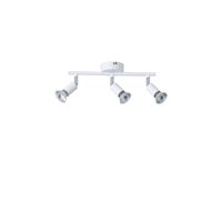 Метален подвижен точков прожектор 3 светлини 2XGU10 Max 7W 300X80X125MM бял Arte Illumina Vorras