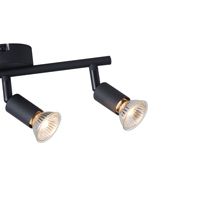 Метален подвижен точков прожектор 3 светлини 3XGU10 Max 7W 300X80X125 мм черен Arte Illumina Vorras