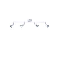 Метален подвижен точков прожектор 4 светлини 3XGU10 Max 7W 600X80X125MM бял Arte Illumina Vorras