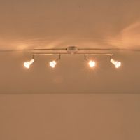 Метален подвижен точков прожектор 4 светлини 3XGU10 Max 7W 600X80X125MM бял Arte Illumina Vorras