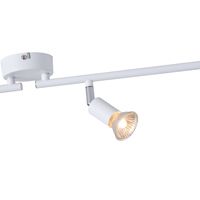 Метален подвижен точков прожектор 4 светлини 3XGU10 Max 7W 600X80X125MM бял Arte Illumina Vorras