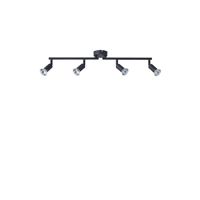 Метален подвижен точков прожектор 4 светлини 4XGU10 Max 7W 600X80X125 мм черен Arte Illumina Vorras