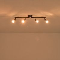 Метален подвижен точков прожектор 4 светлини 4XGU10 Max 7W 600X80X125 мм черен Arte Illumina Vorras