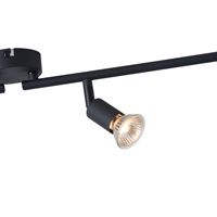 Метален подвижен точков прожектор 4 светлини 4XGU10 Max 7W 600X80X125 мм черен Arte Illumina Vorras