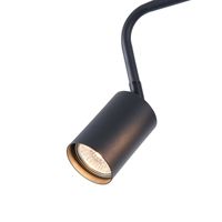 Метален точков прожектор 3 лампи 3XGU10 Max 7W 500X230 мм черен Arte Illumina Olymp