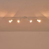 Метален точков прожектор 4LIGHT 4XGU10 Max 7W 790X165MM бял Arte Illumina Olymp