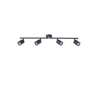 Метален точков прожектор 4LIGHT 4XGU10 Max 7W 790X165MM черен Arte Illumina Olymp