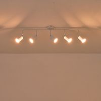 Метален точков прожектор 5 лампи 5XGU10 Max 7W 800X230 мм бял Arte Illumina Olymp