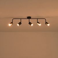 Метален точков прожектор 5 лампи 5XGU10 Max 7W 800X230 мм черен Arte Illumina Olymp