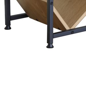 Metal bookcase Orunta, oak-black, 40x26.5x125 cm