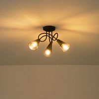 Метална стъклена лампа 3XE14 Max 8W 380X185 мм прозрачен Arte Illumina Classy
