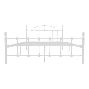Метално легло Wotso бяло 150x200 см