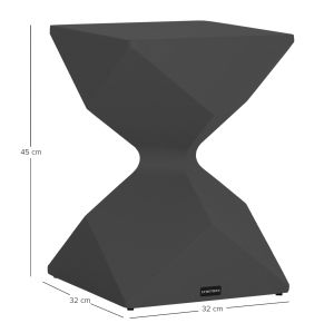 Low side table Zander SM6494.01 gray aluminum 32X32X45 cm.