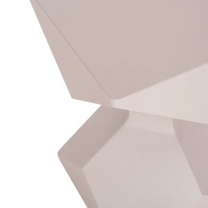 Low side table Zander SM6494.02 cream-white aluminum 32X32X45 cm.