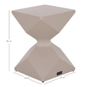 Low side table Zander SM6494.04 beige aluminum 32X32X45 cm.