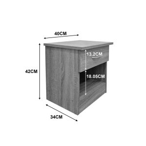 Bedy Sonoma bedside table 40x34x42cm