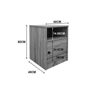 Bedside table Lenea white 40x40x50cm