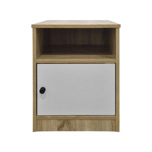 Bedside table Lenea, sonoma-white color, 40x40x50 cm