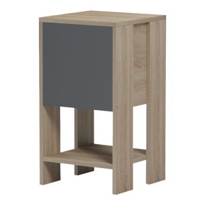 Bedside table Reppo sonoma-anthracite 30x30x55cm