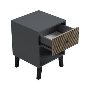 Tuscany bedside table, sonoma-anthracite color, 40x40x55cm