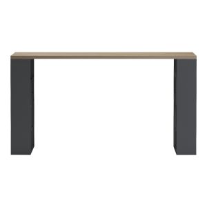 Office desk with shelf Lovet anthracite-sonoma 140x60x75cm