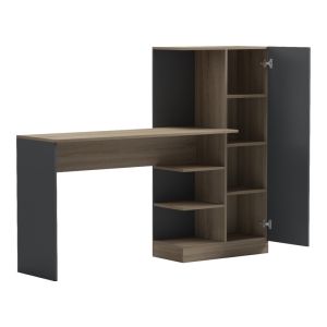 Office with bookcase and cabinet Ofisio sonoma-anthracit 152.3x40x120cm