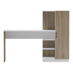 Office with bookcase and cabinet Ofisio sonoma-white 152.3x40x120cm