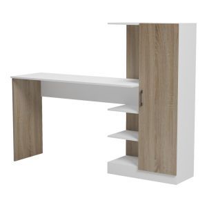 Office with bookcase and cabinet Ofisio sonoma-white 152.3x40x120cm