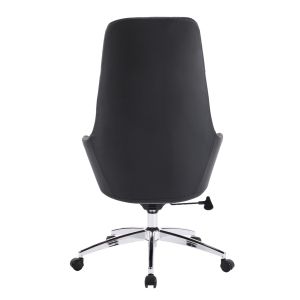 Office chair Bekker HM18359.01 black artificial leather - chrome base 67X67X126ВСМ.