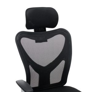 Office chair Cuore HM1207.01 black mesh fabric - black frame - chrome base 63X61X125ВСМ.