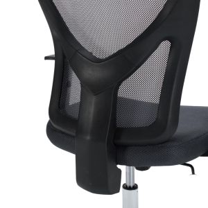 Office chair Cuore HM1207.02 gray mesh fabric - black frame - chrome base 63X61X125ВСМ.