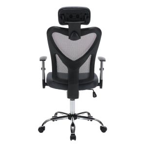 Office chair Cuore HM1207.02 gray mesh fabric - black frame - chrome base 63X61X125ВСМ.
