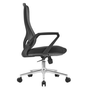 Office chair Decifer HM1212.01 black mesh fabric - chrome base 61X60X110ВСМ.