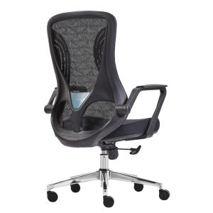 Office chair Decifer HM1212.01 black mesh fabric - chrome base 61X60X110ВСМ.