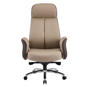 Office chair Dramon HM18356.02 beige-brown artificial leather - chrome base 66X70X132.5ВСМ.