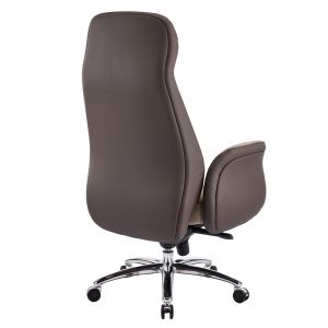 Office chair Dramon HM18356.02 beige-brown artificial leather - chrome base 66X70X132.5ВСМ.