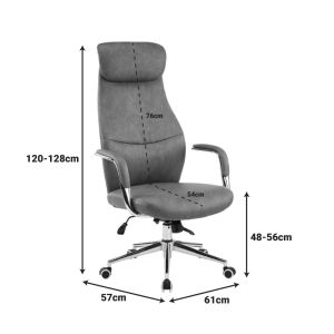 Office chair Ferka brown, PU 64x71x120-128 cm