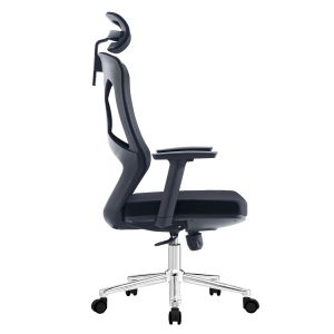 Office chair Flexora HM1213.01 black mesh fabric - chrome base 60X63X125ВСМ.