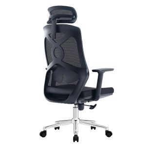 Office chair Flexora HM1213.01 black mesh fabric - chrome base 60X63X125ВСМ.