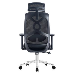 Office chair Flexora HM1213.01 black mesh fabric - chrome base 60X63X125ВСМ.