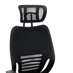 Office chair HM1206.01 black mesh fabric - chrome base 63X64X122ВСМ.