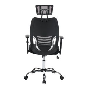 Office chair HM1206.01 black mesh fabric - chrome base 63X64X122ВСМ.