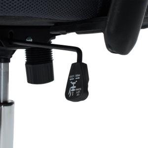 Office chair HM1206.02 gray mesh fabric - chrome base 63X64X122ВСМ.